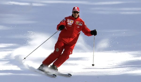 Ferrari's Formula One driver Schumacher skis during his team's winter retreat in Madonna Di Campiglio, Madonna