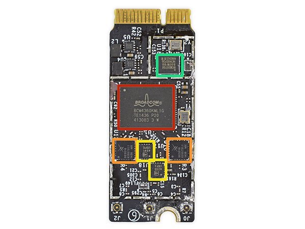 從拆解後的晶片可見, Mac Mini 支援 802.11ac WiFi。