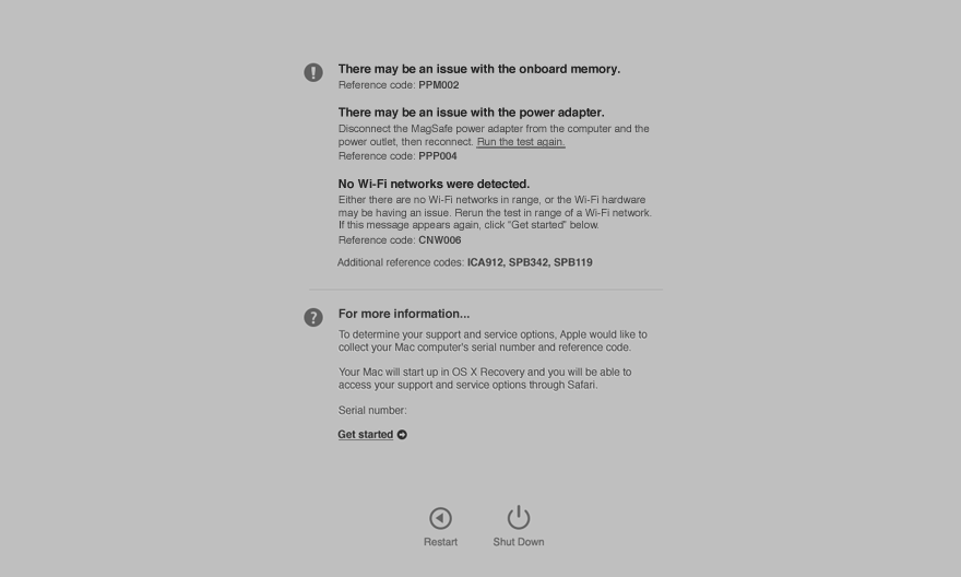 diagnostics issues