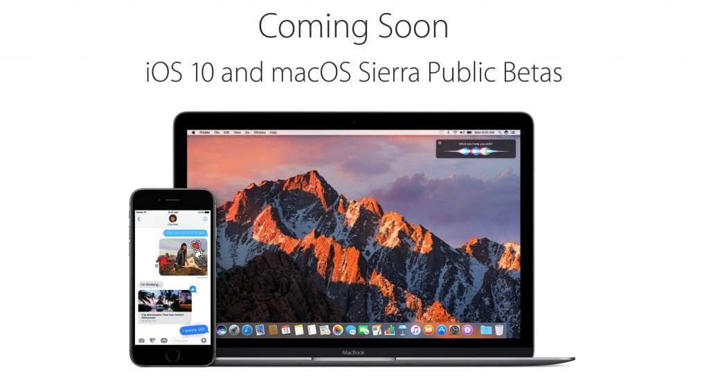 ios 10 and macos sierra public beta