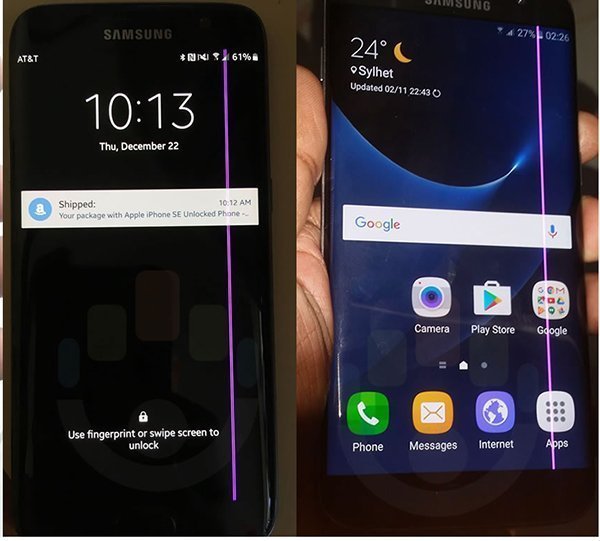 galaxy s7 edge screen purple line 02