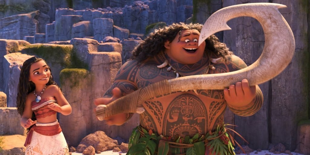 moana and maui with hook disney