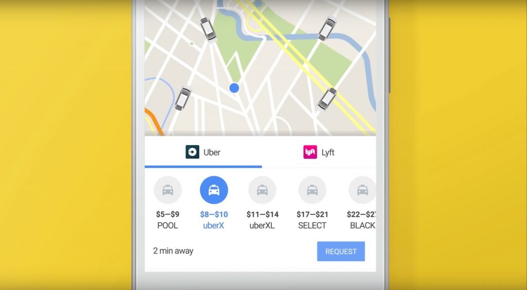 直接在地图中召车!Google Maps 宣布整合 Ube