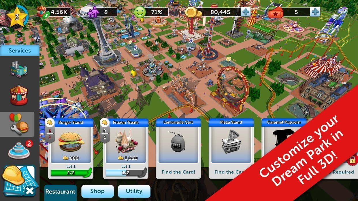 RollerCoaster Tycoon Touch4