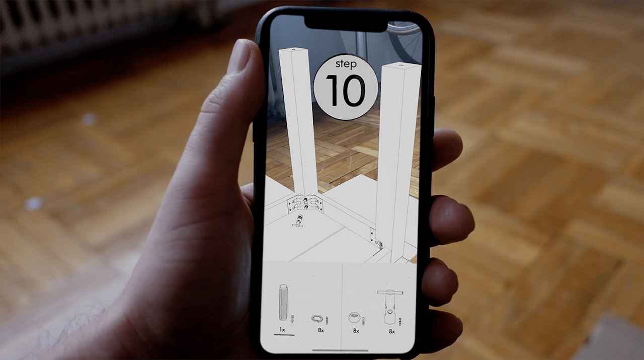 imitation ikea app teach you how to build up furniture with ar 01