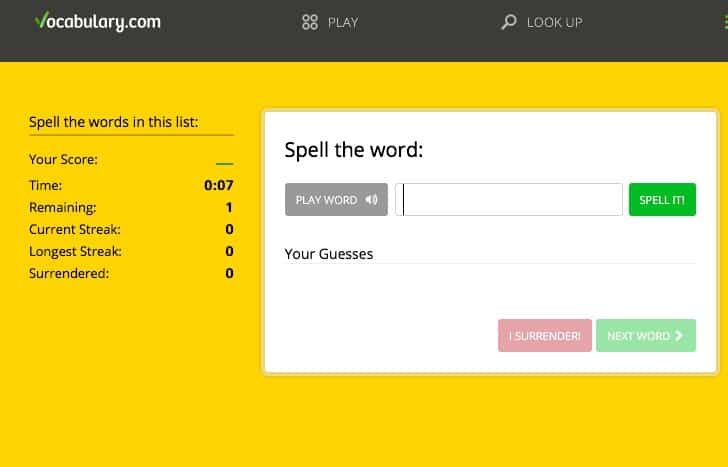vocab test