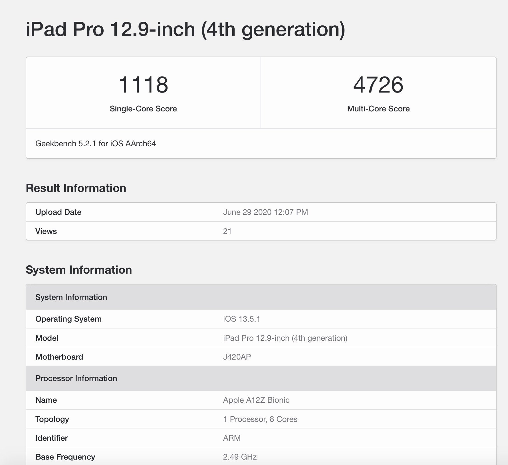 ipadpro benchmark a12z