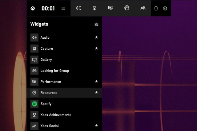 resources widget