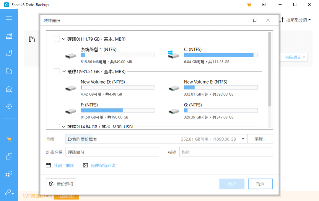 todo backup home disk backup
