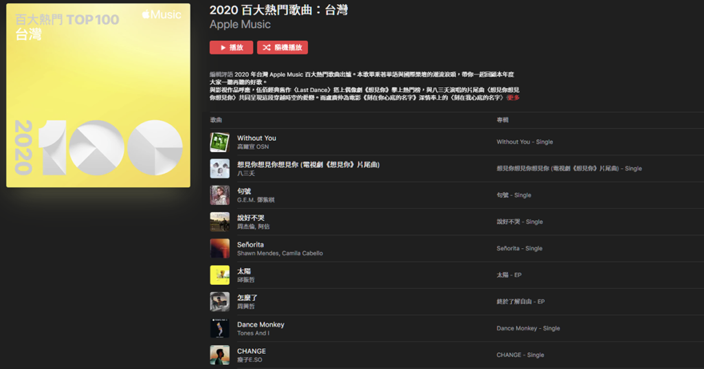 2020 Apple Music Taiwan