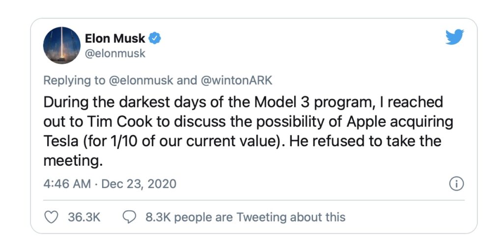 apple refuse tesla
