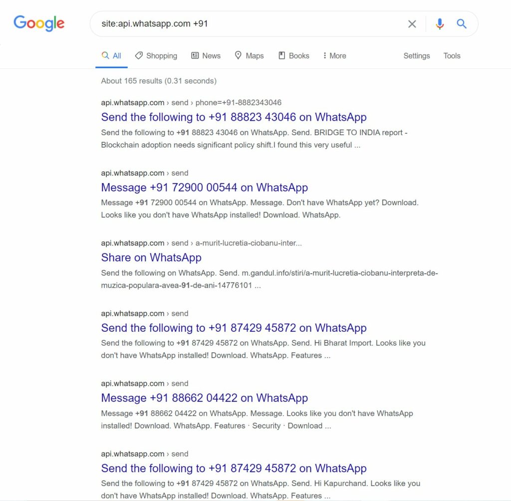 whatsapp google index01