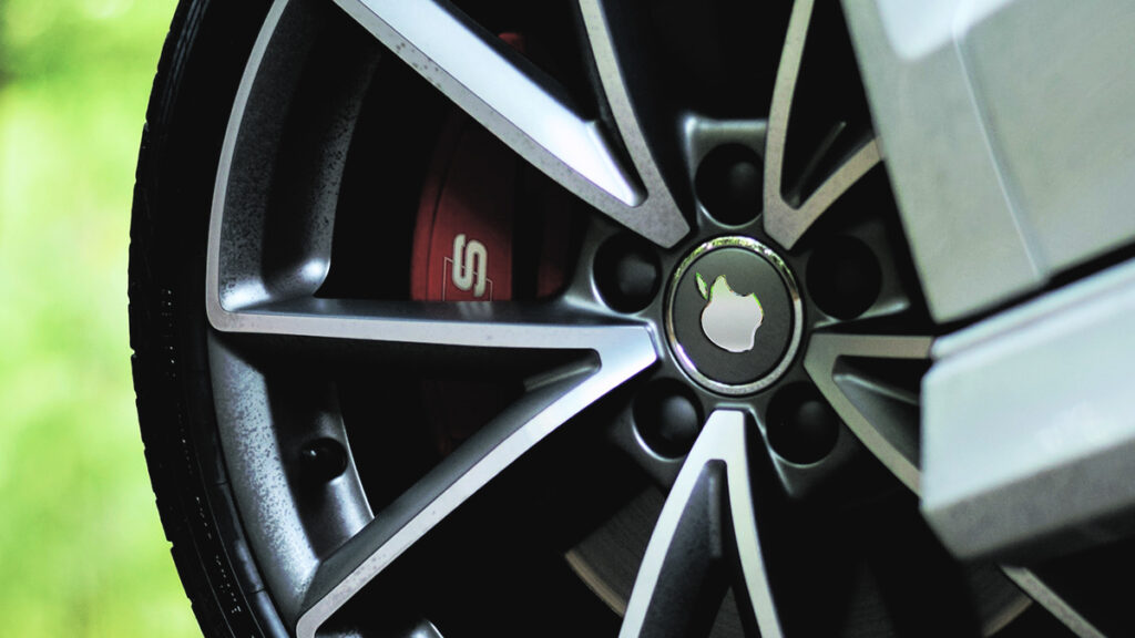 Car Wheel With Apple Logo