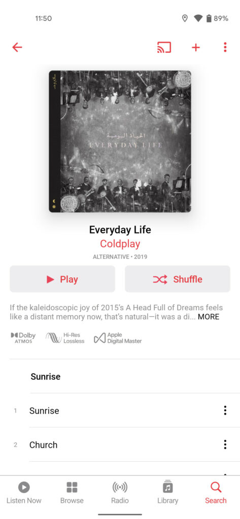 Apple Music Android Spatial Lossless 5