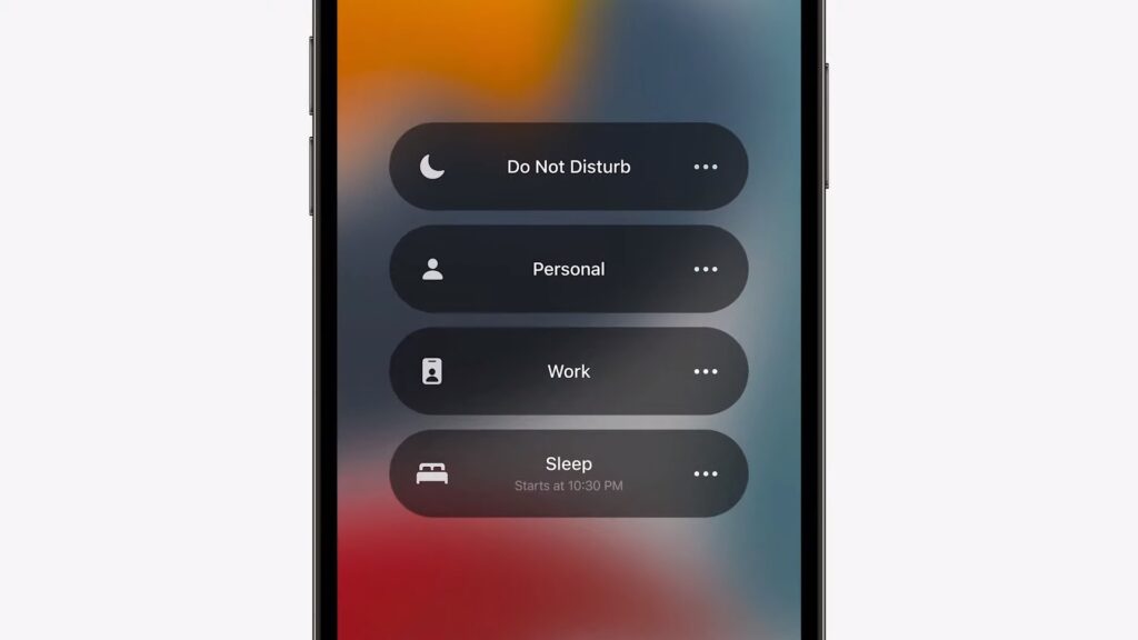 ios15 focus mode switch