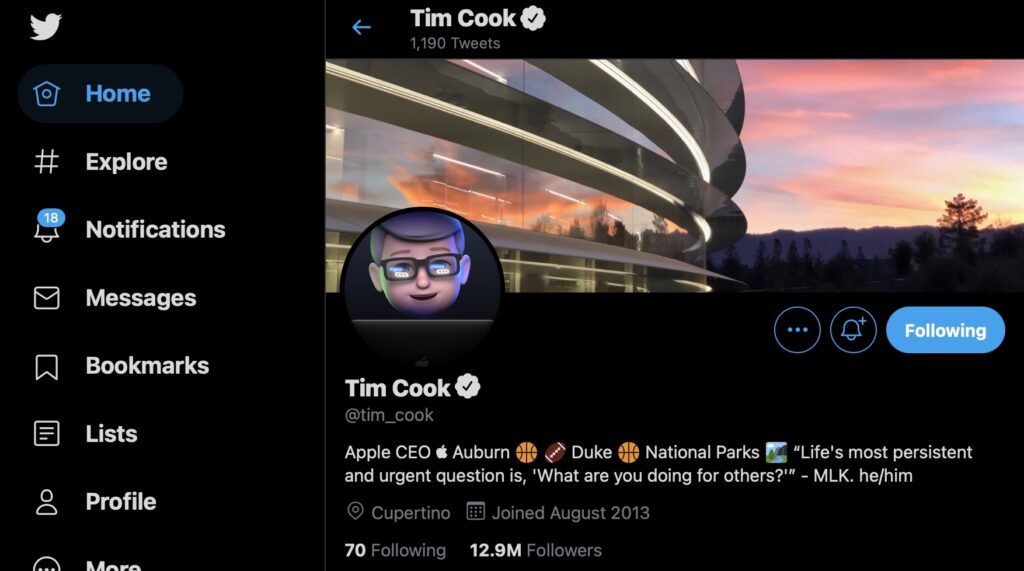 timcook memoji twitter