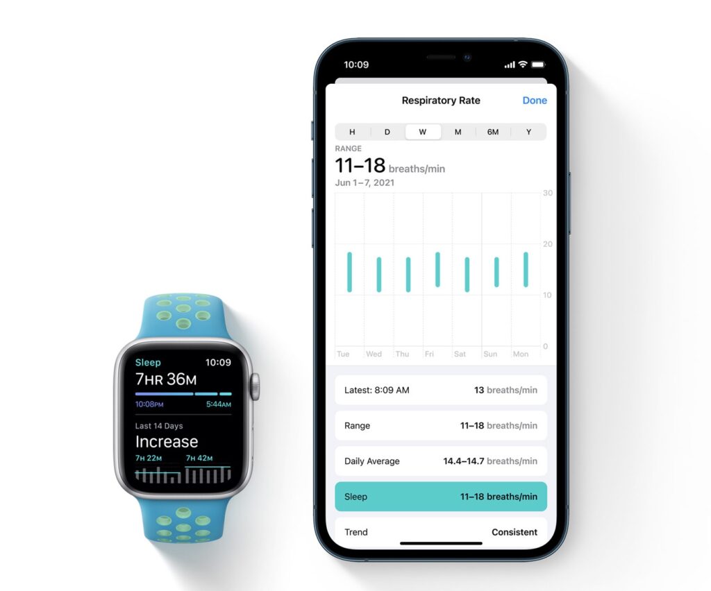 watchos8 respiratory rate