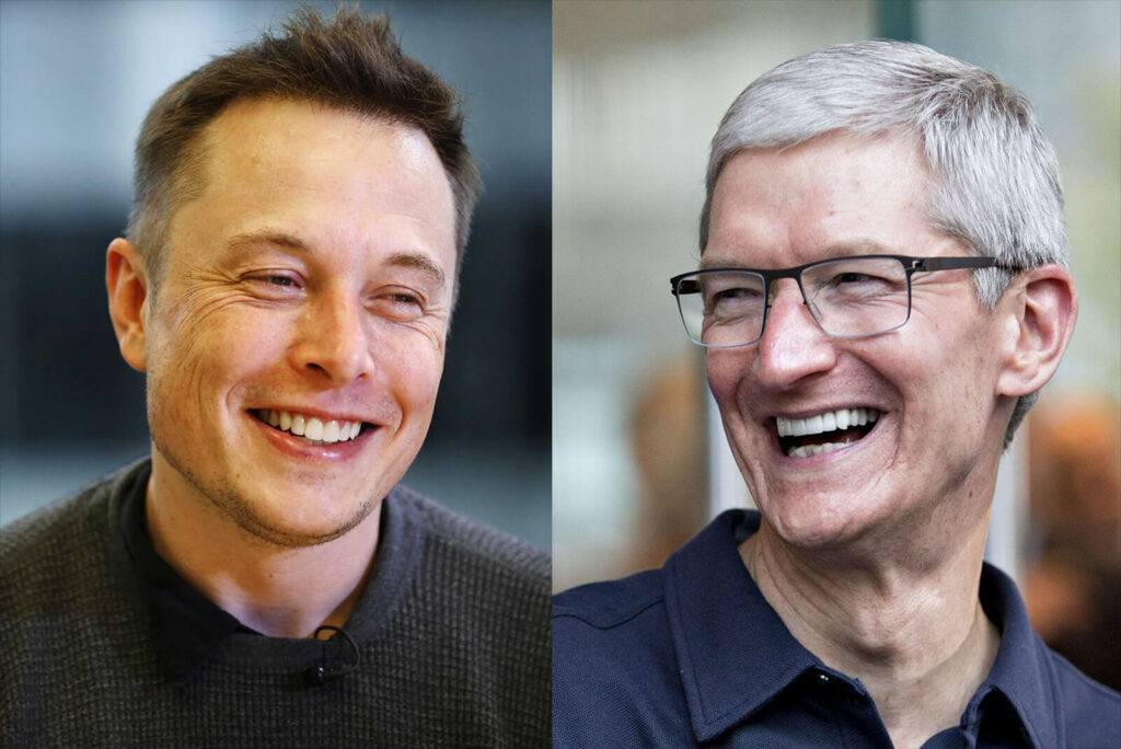 elon musk tim cook