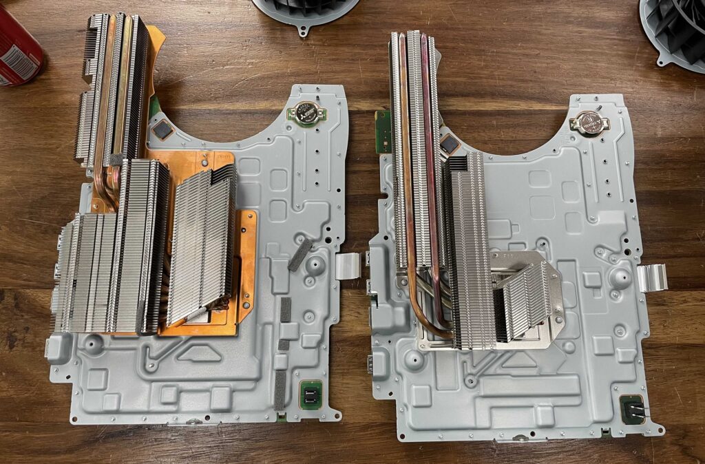 New PS5 Lighter Revision Model Heatsink Comparision