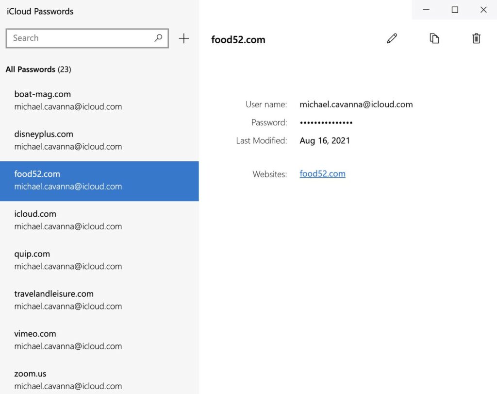 icloud password app demo windows