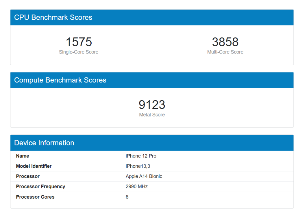 iphone12pro cpu