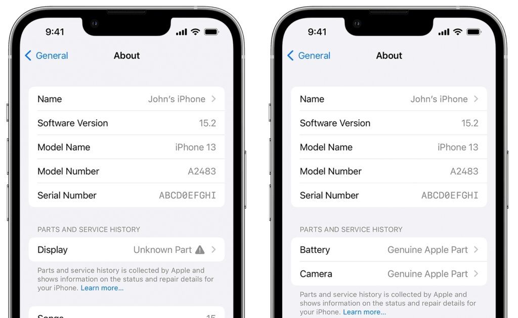 ios152 parts detect1