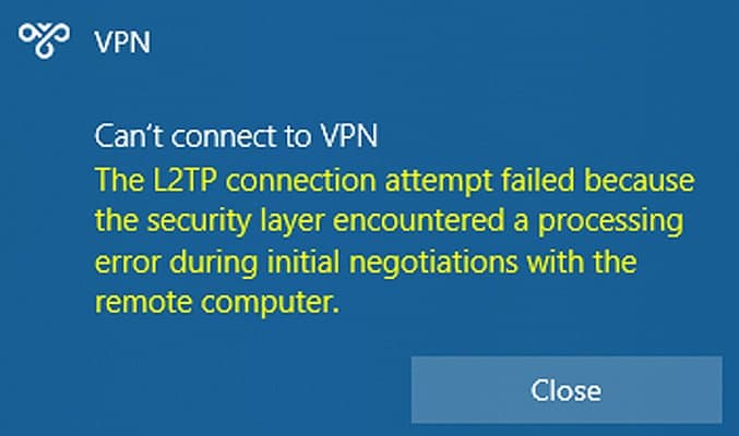 connection error