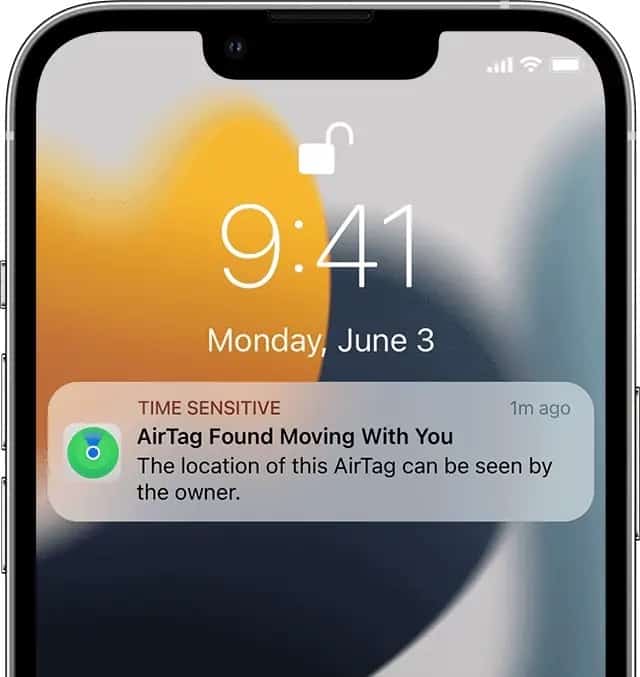 airtag detected notification