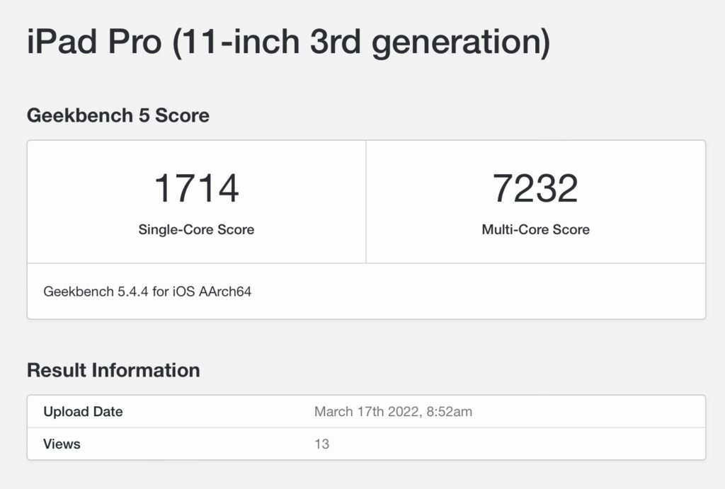 ipadpro geekbench