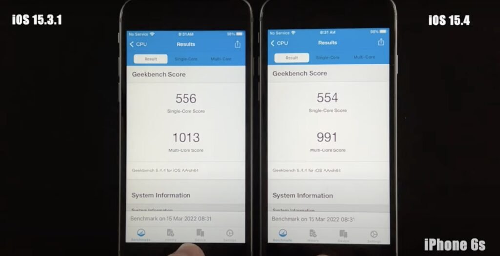 iphone6s benchmark