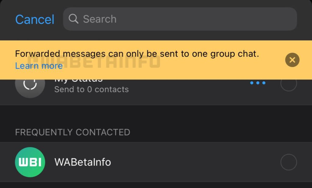 WA FORWARDING LIMIT GROUP IOS