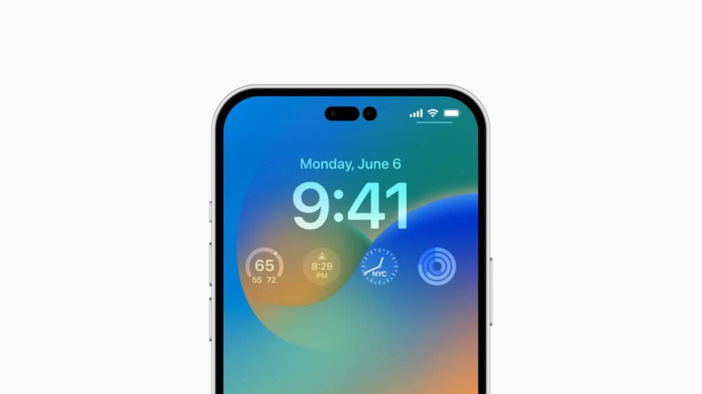 iPhone 14 rumor with ios 16 lockscreen