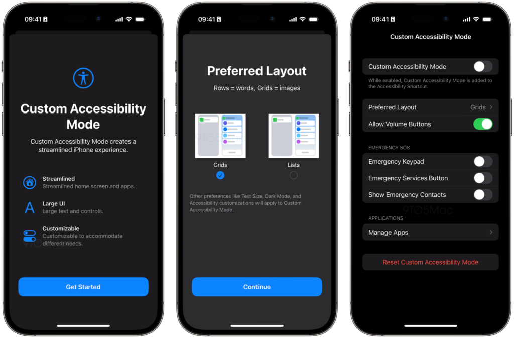 Custom Accessibility Mode iOS 16.2 beta w min