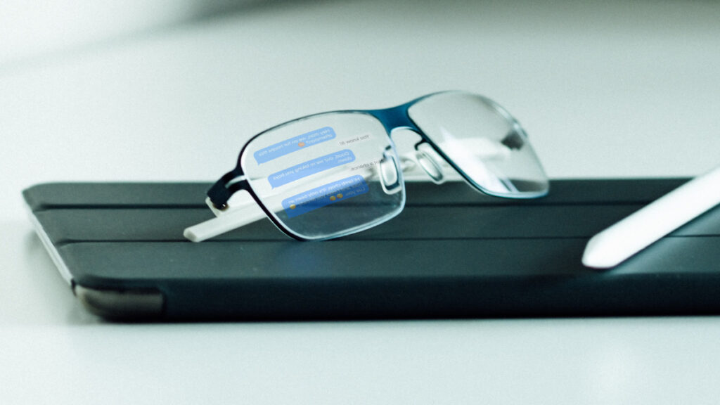 Glasses and iPad