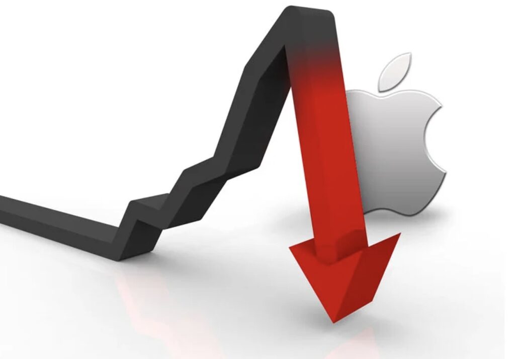 Apple falling