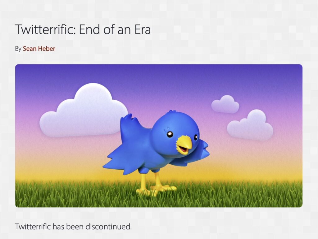 twitterrific end of an era
