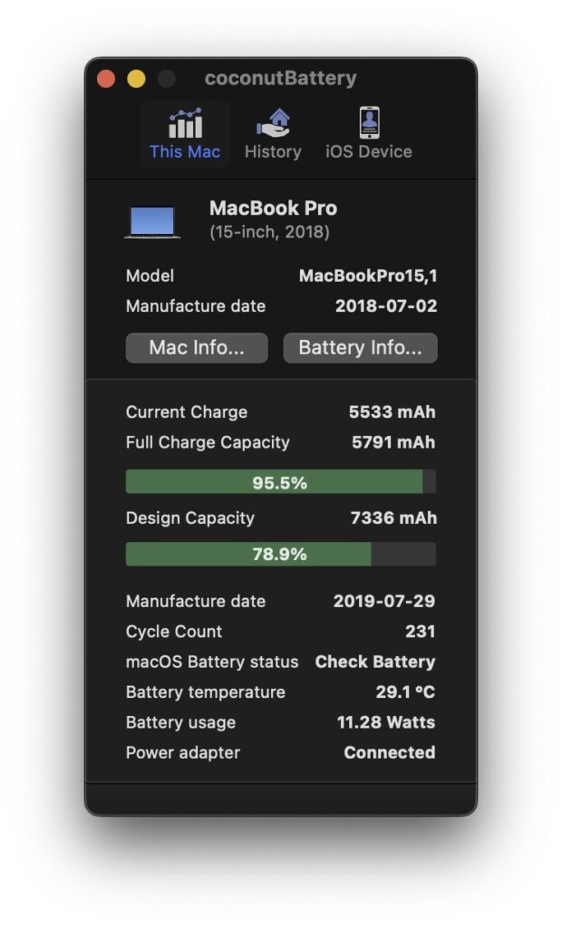 除了 iPhone /iPad,也可檢視 Mac 電池資訊
