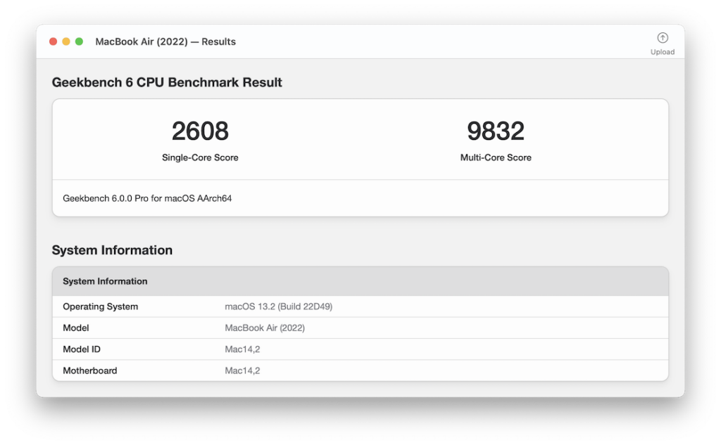 macos result