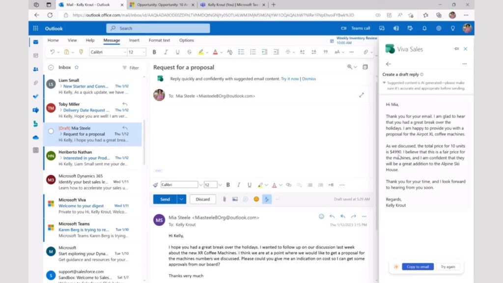 Outlook 將整合 ChatGPT
