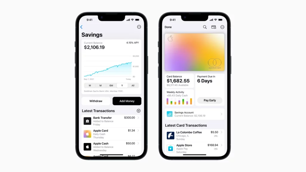 Apple card saving
