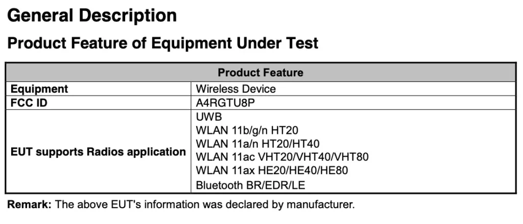 Google Pixel Tablet FCC
