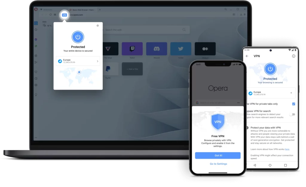 opera free vpn