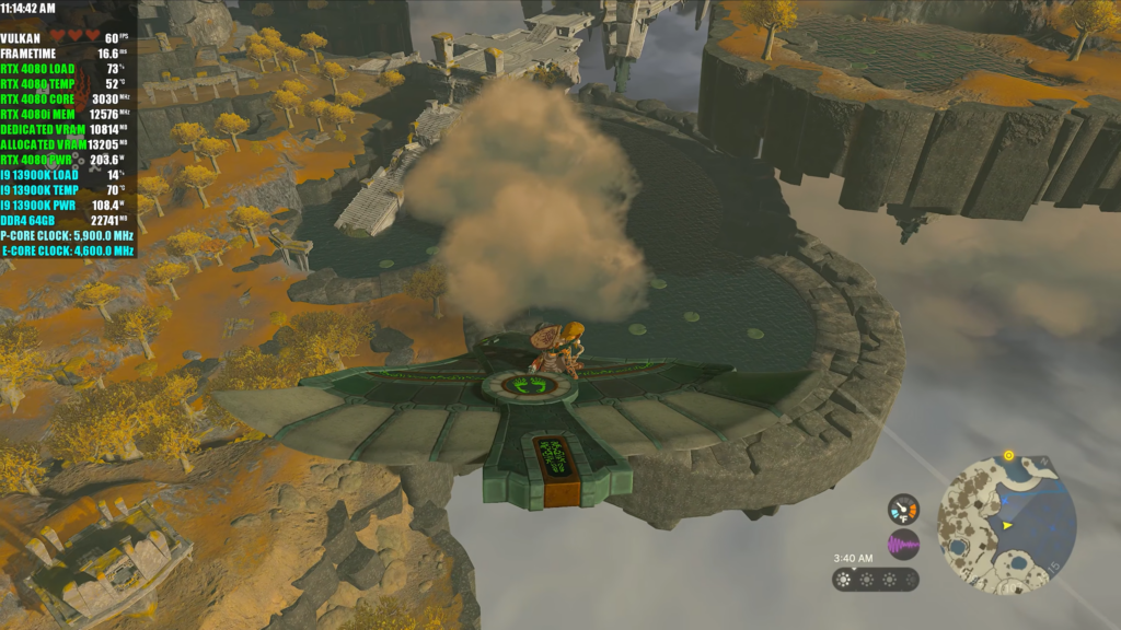 RTX 4080 13900K The Legend Of Zelda Tears Of The Kingdom 8K 60fps Mod Yuzu 3 2 screenshot