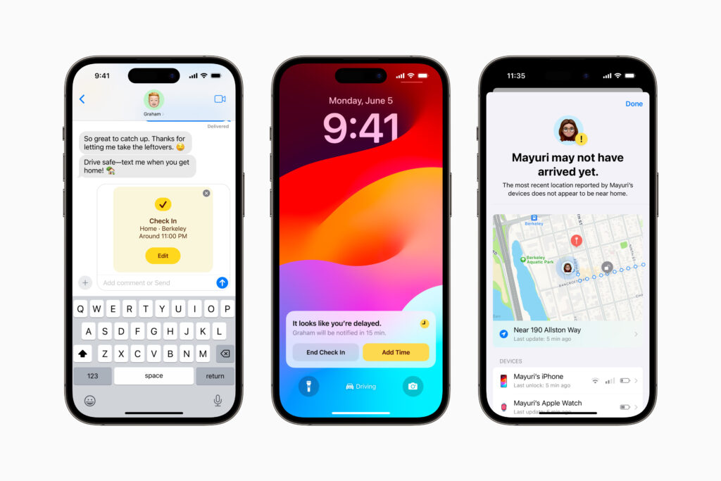 Apple WWDC23 iOS 17 Check In 3up 230605