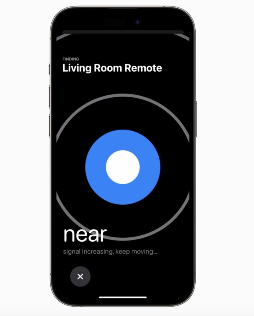 tvos17 remote find