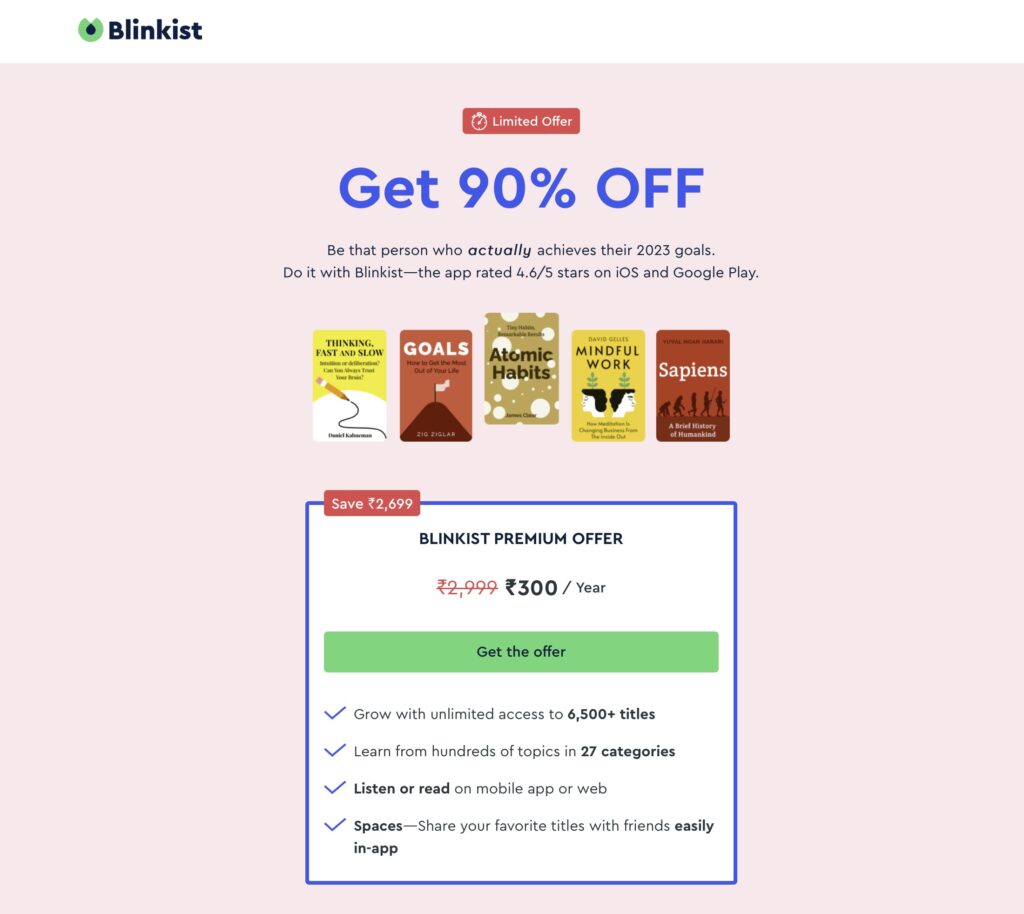 blinkist discount
