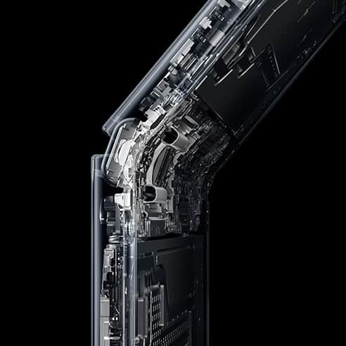 galaxy z fold5 highlights hinge x ray
