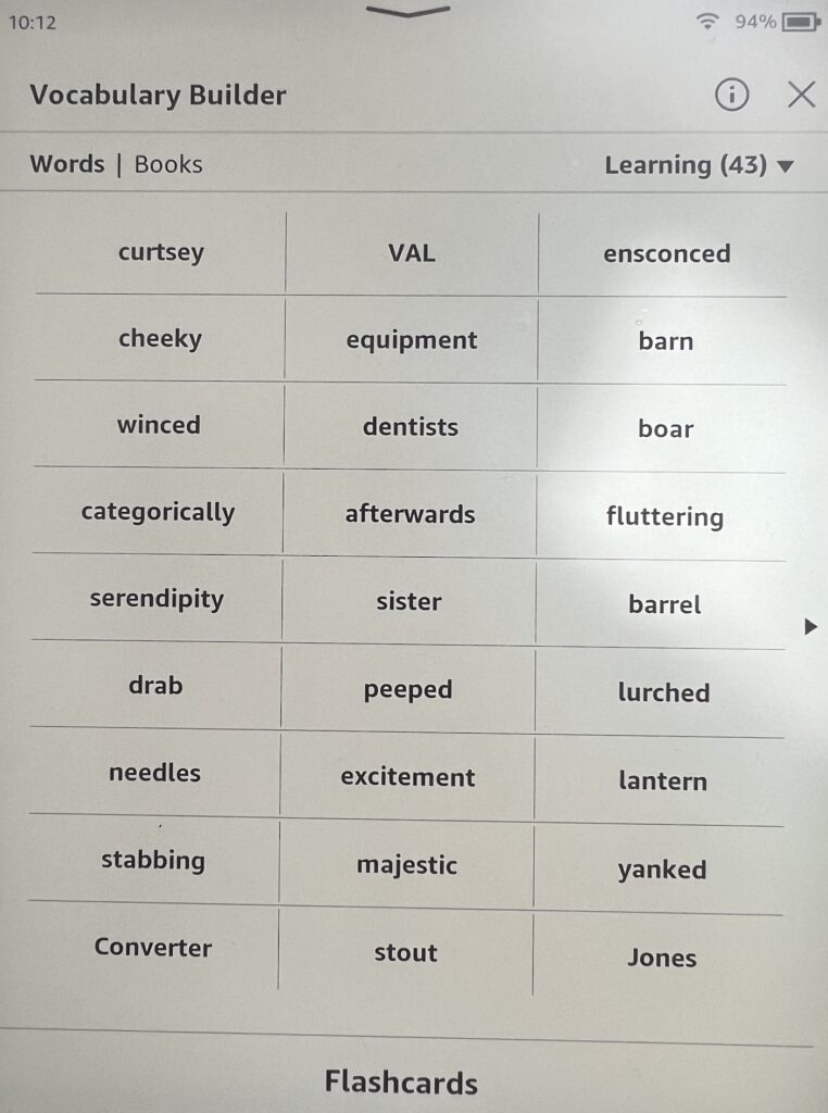 kindle vocabulary builder