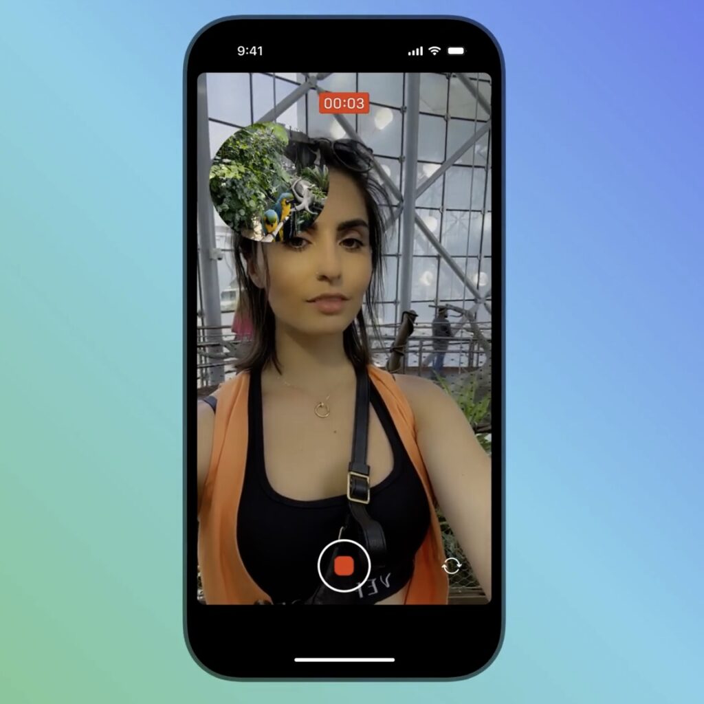 telegram story dual cam