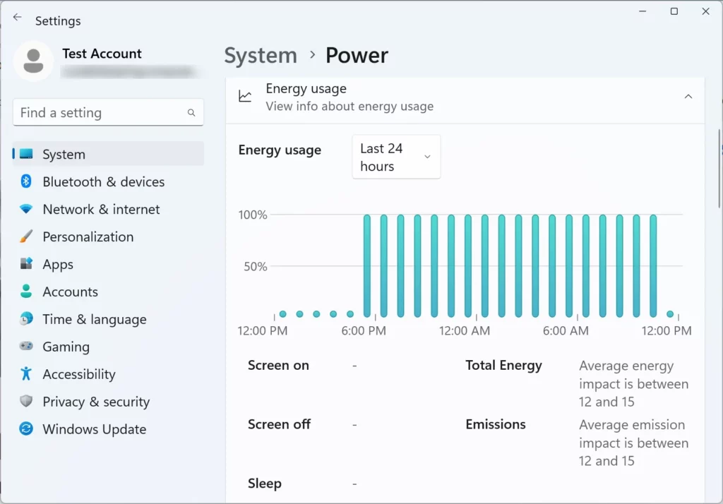 Win11 battery